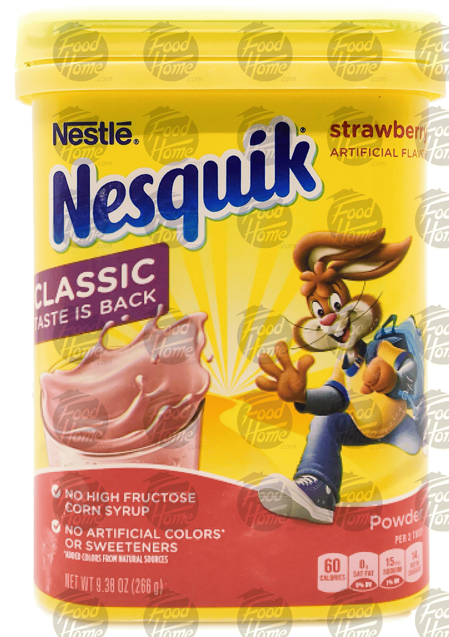 Nesquick  strawberry powder, sealable plastic jar Full-Size Picture